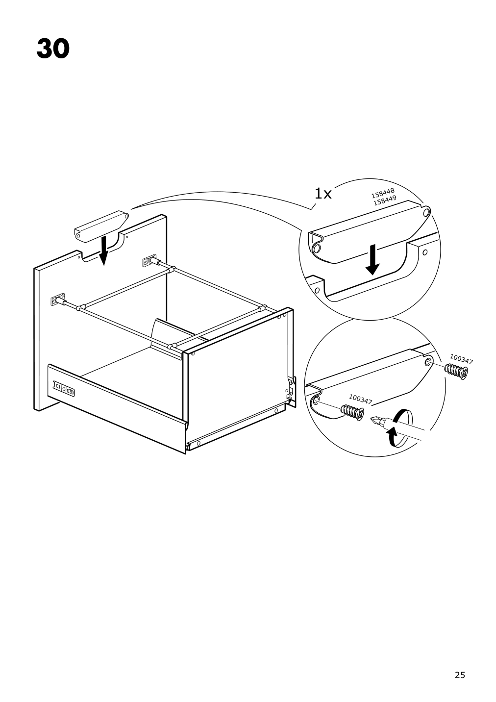 Assembly instructions for IKEA Galant drawer unit drop file storage white stained oak veneer | Page 25 - IKEA GALANT drawer unit/drop file storage 303.651.21