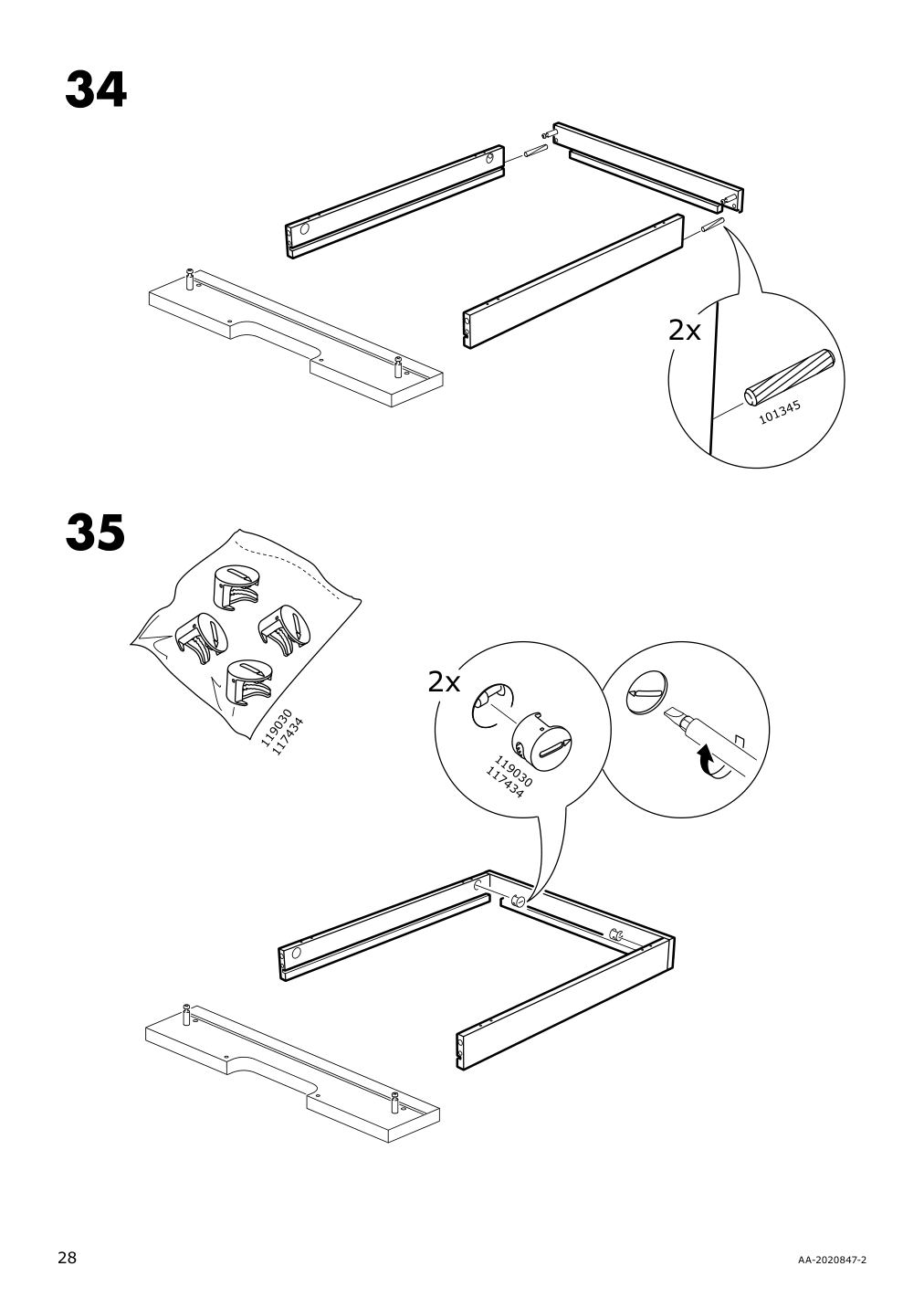 Assembly instructions for IKEA Galant drawer unit drop file storage white stained oak veneer | Page 28 - IKEA GALANT drawer unit/drop file storage 303.651.21