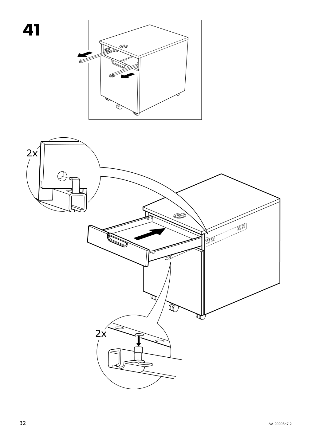 Assembly instructions for IKEA Galant drawer unit drop file storage white stained oak veneer | Page 32 - IKEA GALANT drawer unit/drop file storage 303.651.21