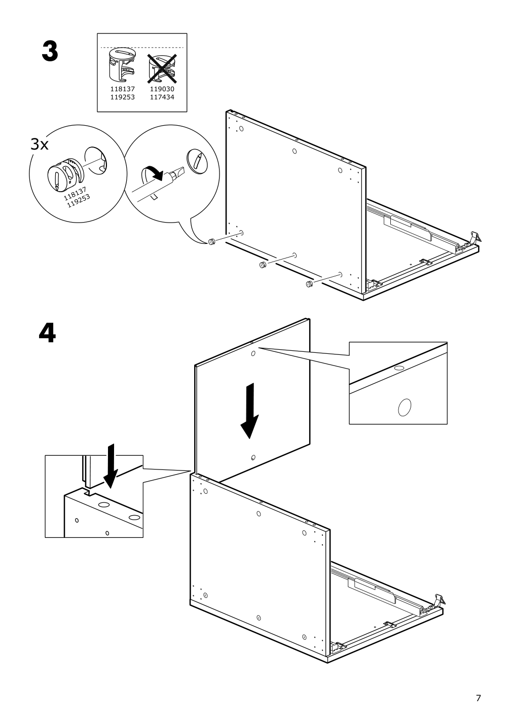 Assembly instructions for IKEA Galant drawer unit drop file storage white stained oak veneer | Page 7 - IKEA GALANT drawer unit/drop file storage 303.651.21