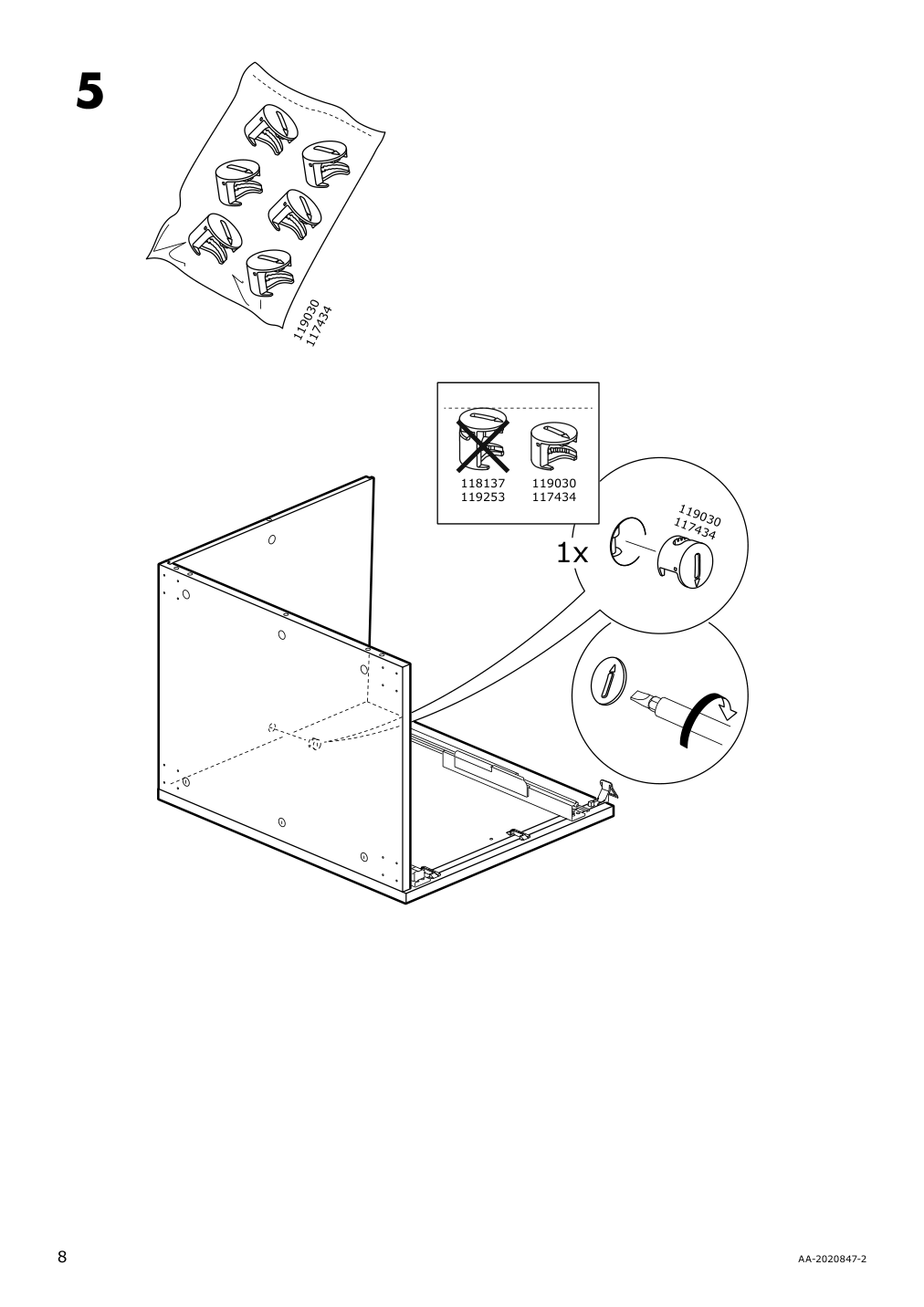 Assembly instructions for IKEA Galant drawer unit drop file storage white stained oak veneer | Page 8 - IKEA GALANT drawer unit/drop file storage 303.651.21