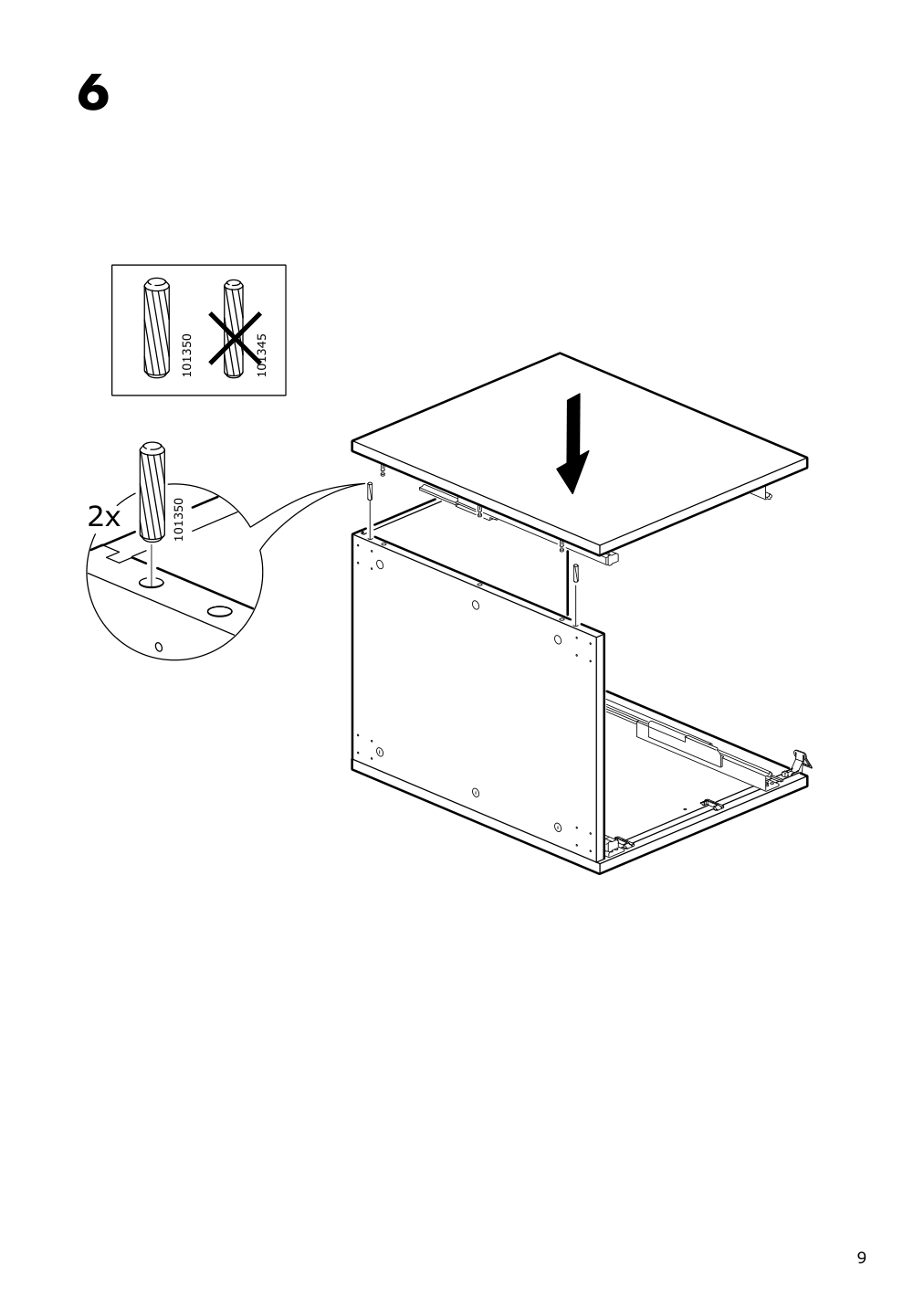 Assembly instructions for IKEA Galant drawer unit drop file storage white stained oak veneer | Page 9 - IKEA GALANT drawer unit/drop file storage 303.651.21