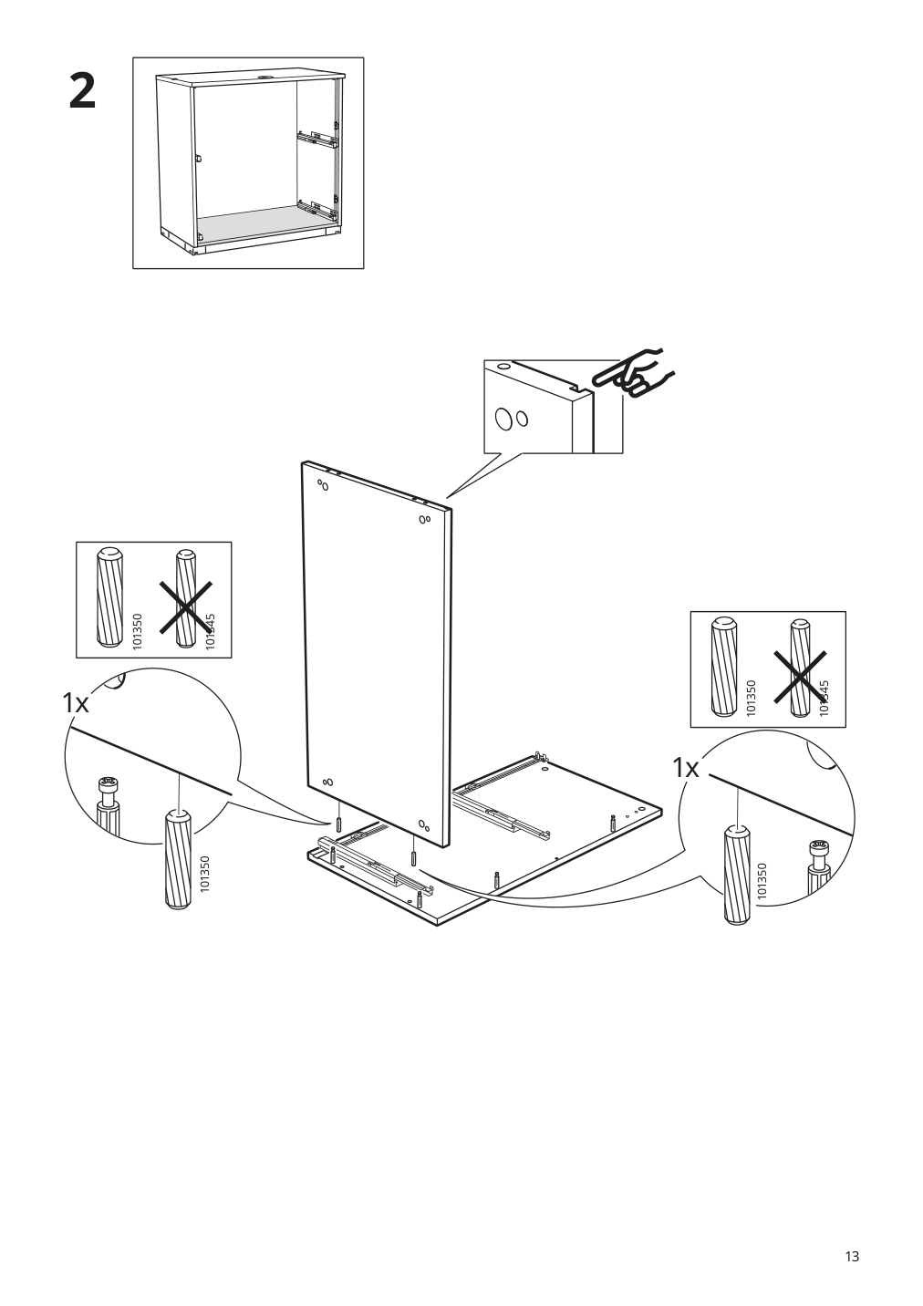 Assembly instructions for IKEA Galant drawer unit drop file storage black stained ash veneer | Page 13 - IKEA GALANT storage combination with filing 493.040.95