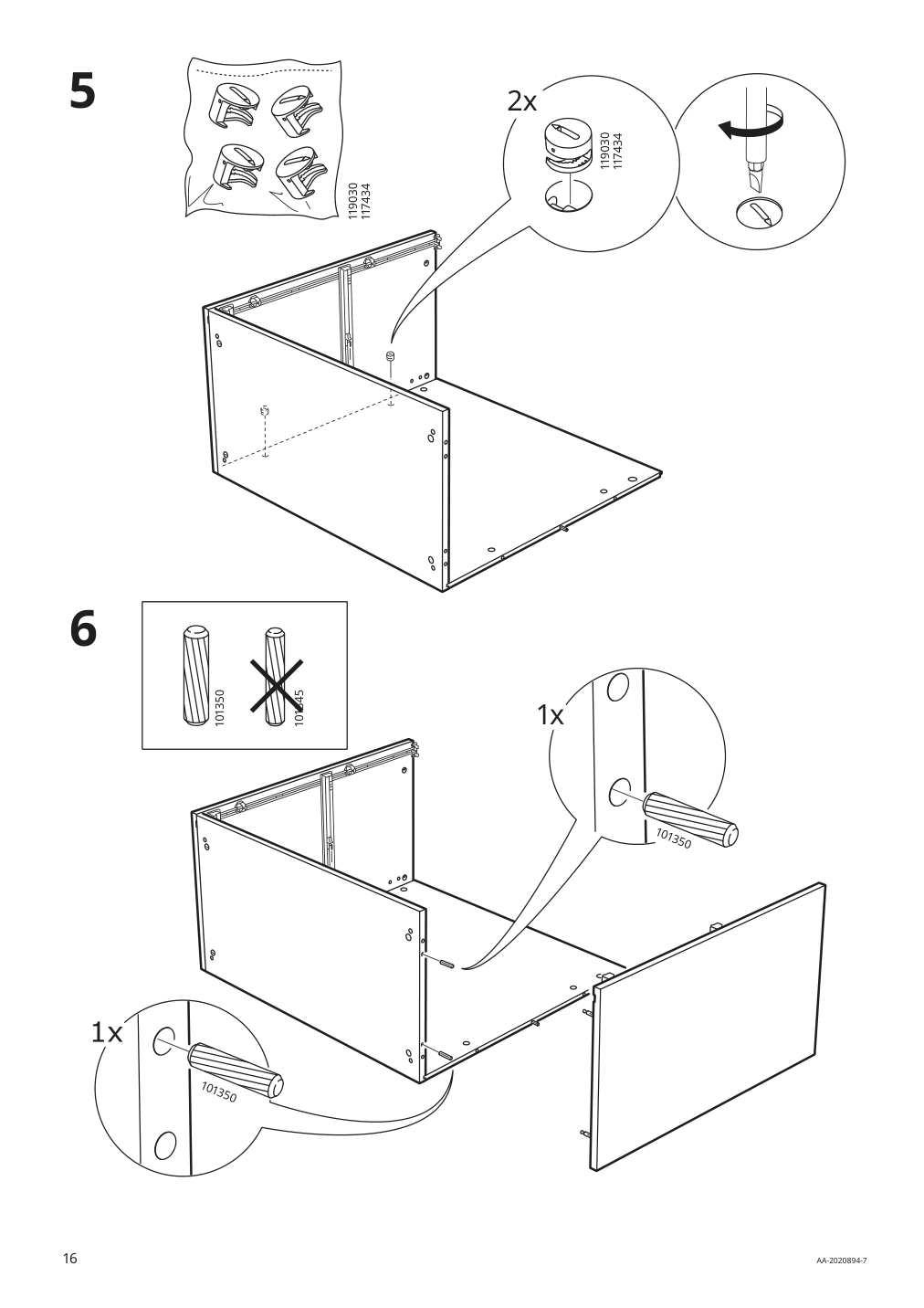 Assembly instructions for IKEA Galant drawer unit drop file storage black stained ash veneer | Page 16 - IKEA GALANT drawer unit/drop file storage 303.651.64