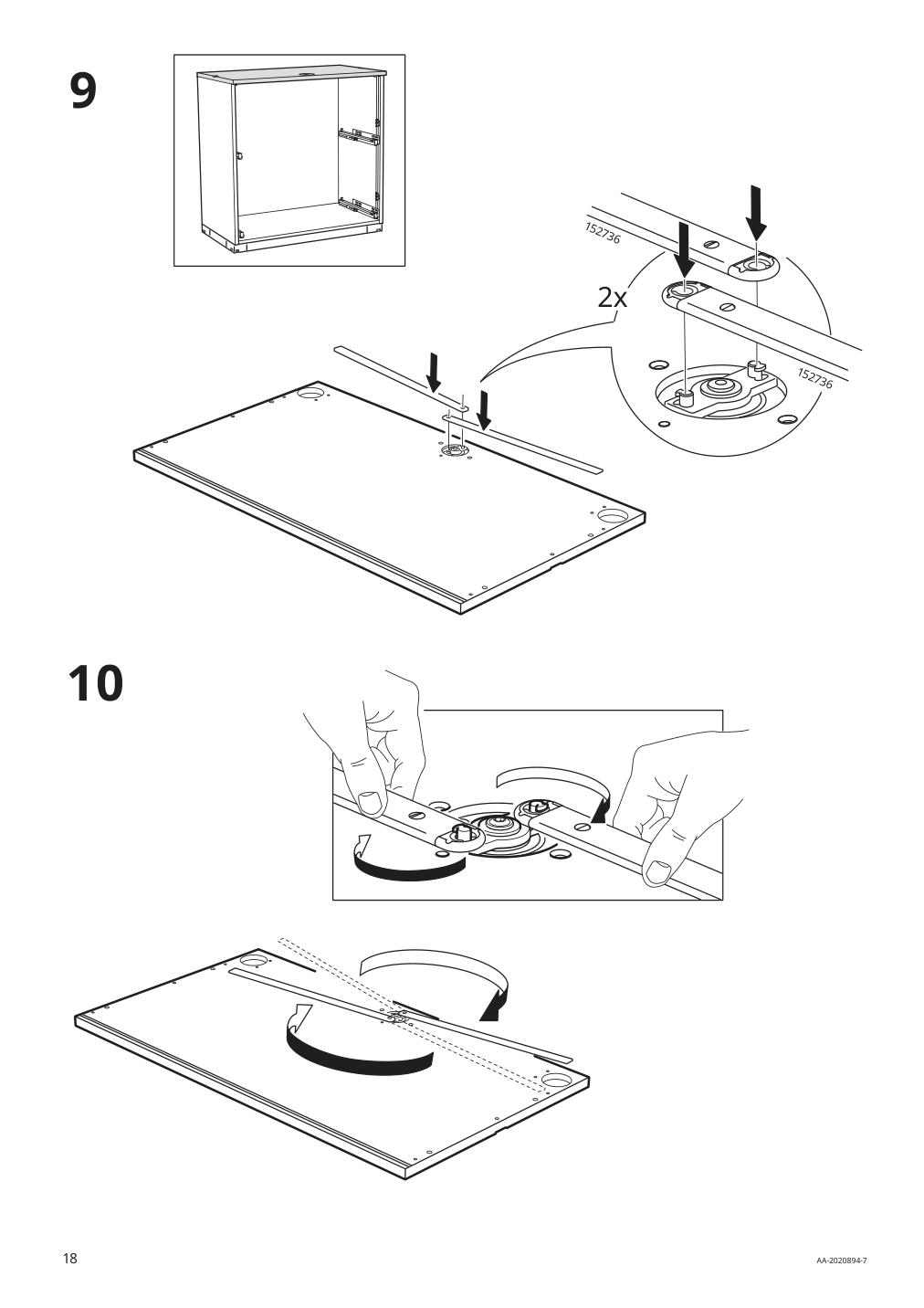 Assembly instructions for IKEA Galant drawer unit drop file storage white stained oak veneer | Page 18 - IKEA GALANT drawer unit/drop file storage 503.651.63