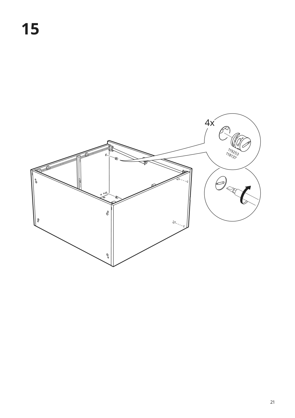 Assembly instructions for IKEA Galant drawer unit drop file storage white stained oak veneer | Page 21 - IKEA GALANT storage combination with filing 793.040.94