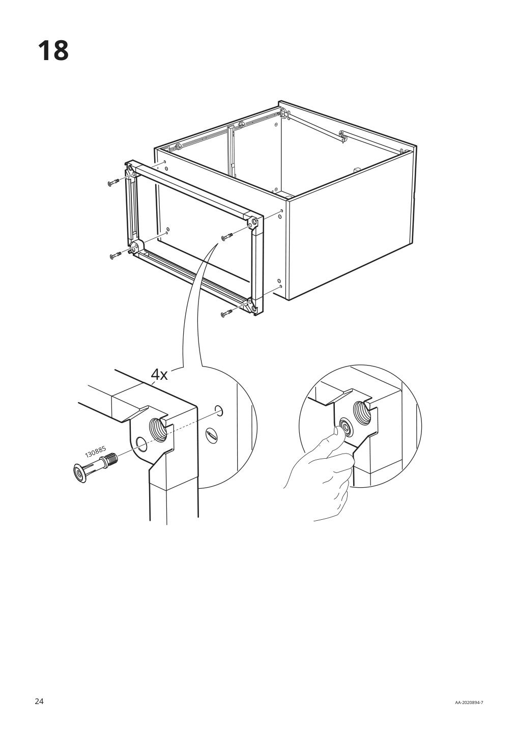 Assembly instructions for IKEA Galant drawer unit drop file storage black stained ash veneer | Page 24 - IKEA GALANT storage combination with filing 493.040.95