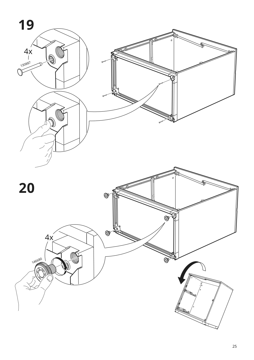 Assembly instructions for IKEA Galant drawer unit drop file storage white stained oak veneer | Page 25 - IKEA GALANT drawer unit/drop file storage 503.651.63