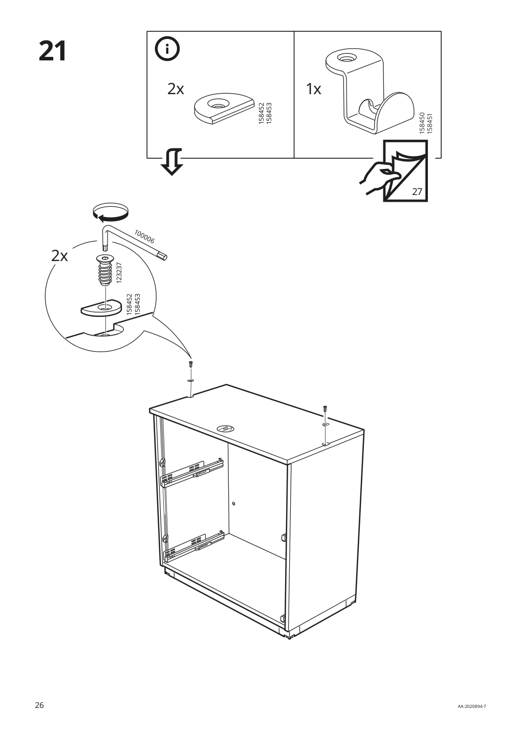 Assembly instructions for IKEA Galant drawer unit drop file storage white | Page 26 - IKEA GALANT drawer unit/drop file storage 003.651.65