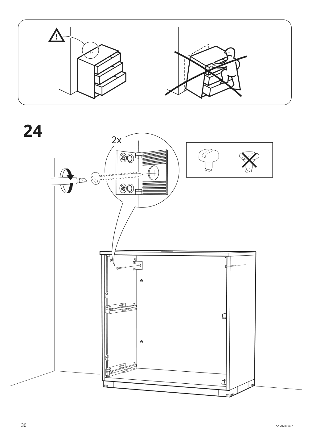 Assembly instructions for IKEA Galant drawer unit drop file storage black stained ash veneer | Page 30 - IKEA GALANT drawer unit/drop file storage 303.651.64