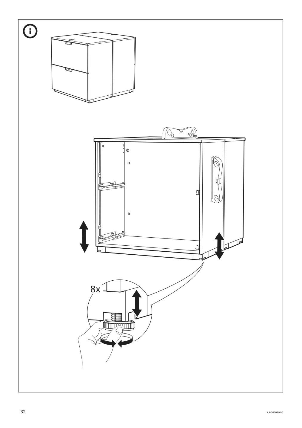 Assembly instructions for IKEA Galant drawer unit drop file storage white | Page 32 - IKEA GALANT drawer unit/drop file storage 003.651.65