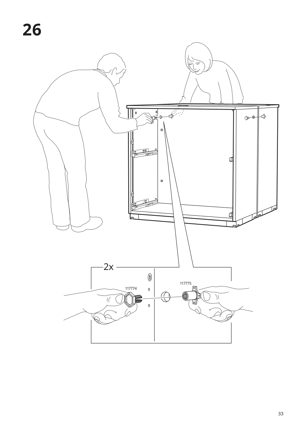 Assembly instructions for IKEA Galant drawer unit drop file storage white stained oak veneer | Page 33 - IKEA GALANT drawer unit/drop file storage 503.651.63