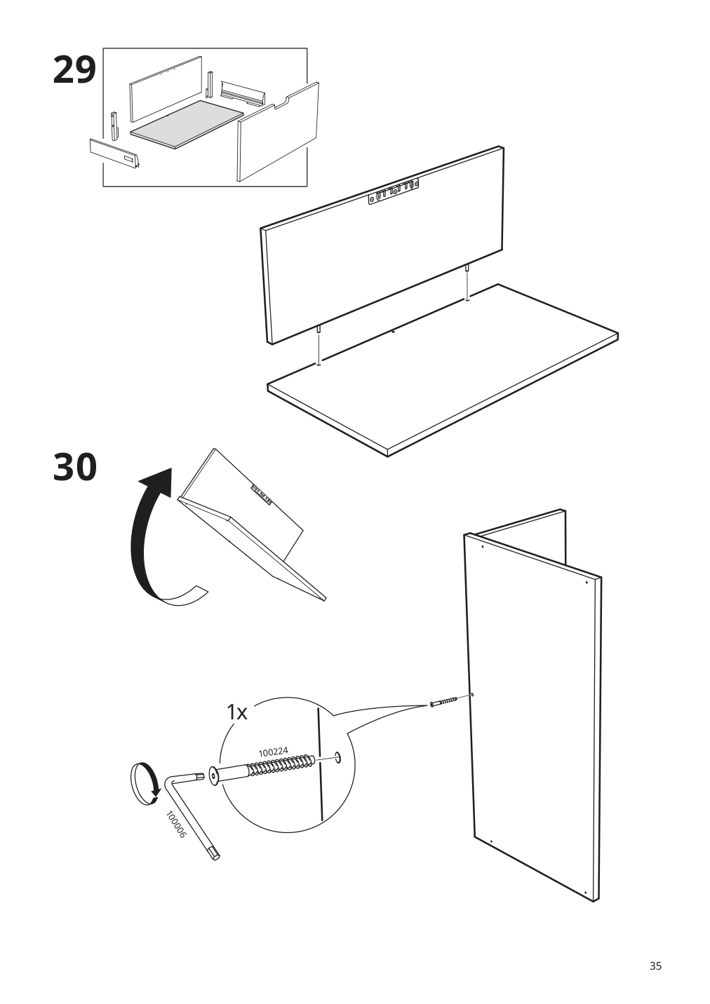 Assembly instructions for IKEA Galant drawer unit drop file storage white stained oak veneer | Page 35 - IKEA GALANT drawer unit/drop file storage 503.651.63