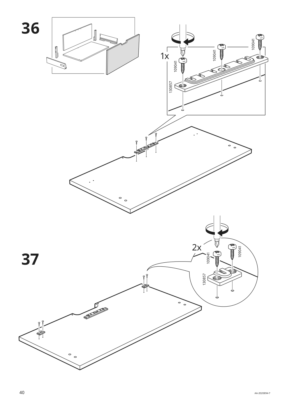 Assembly instructions for IKEA Galant drawer unit drop file storage white stained oak veneer | Page 40 - IKEA GALANT storage combination with filing 793.040.94