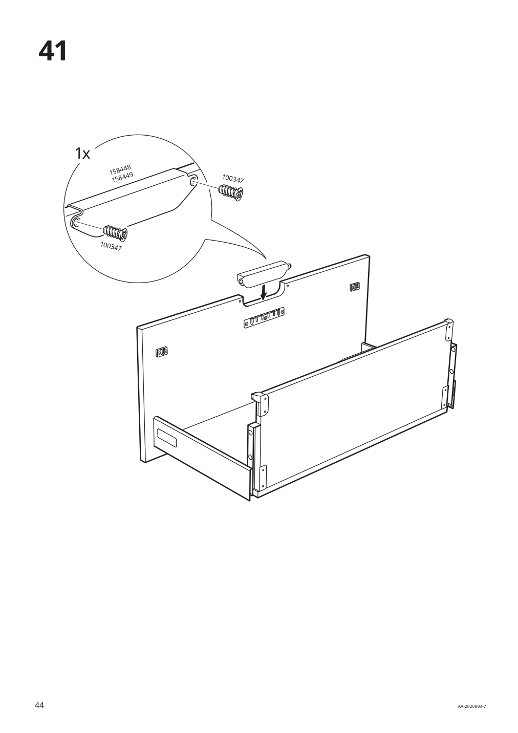 Assembly instructions for IKEA Galant drawer unit drop file storage white | Page 44 - IKEA GALANT storage combination with filing 993.040.93