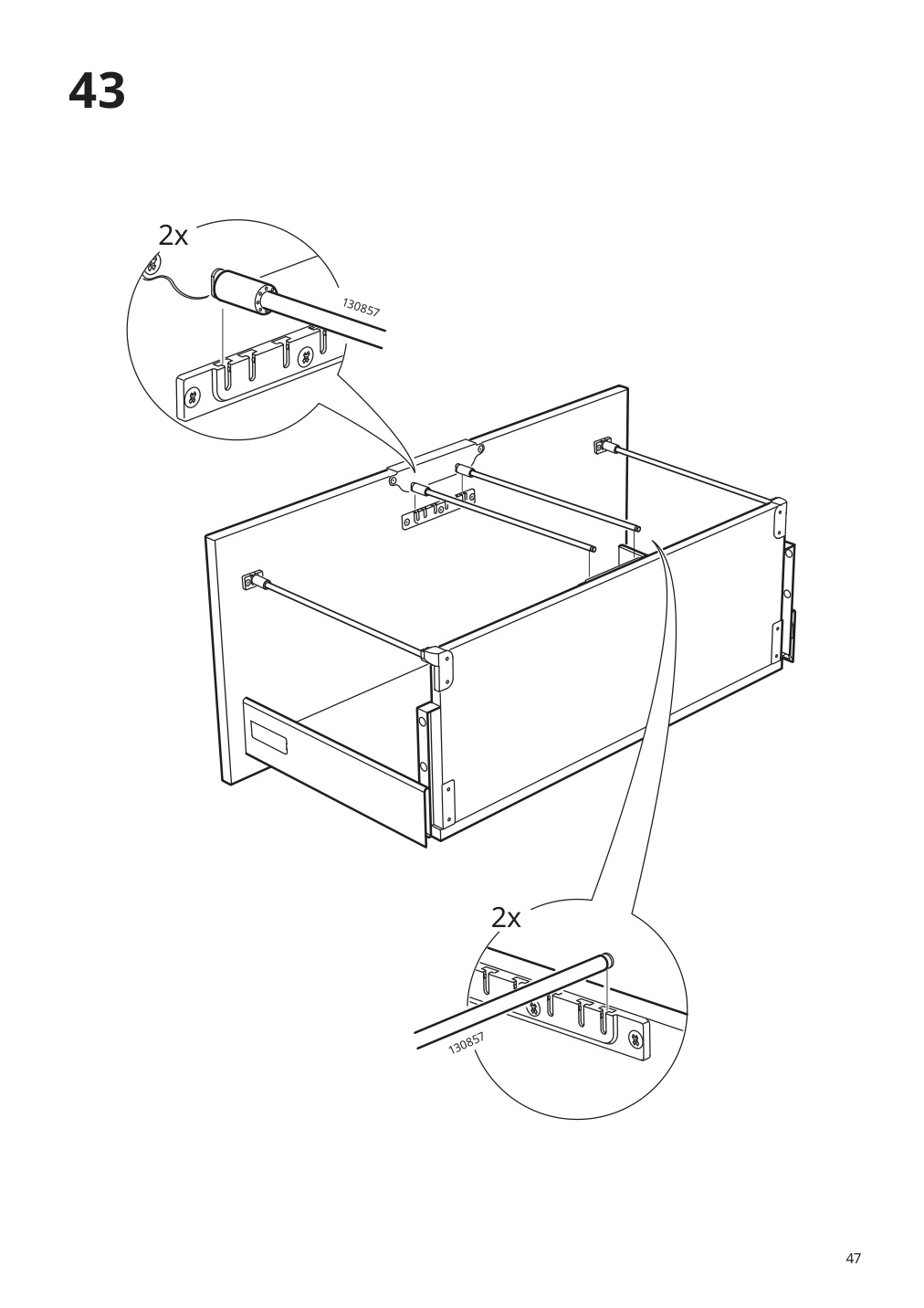 Assembly instructions for IKEA Galant drawer unit drop file storage white | Page 47 - IKEA GALANT drawer unit/drop file storage 003.651.65