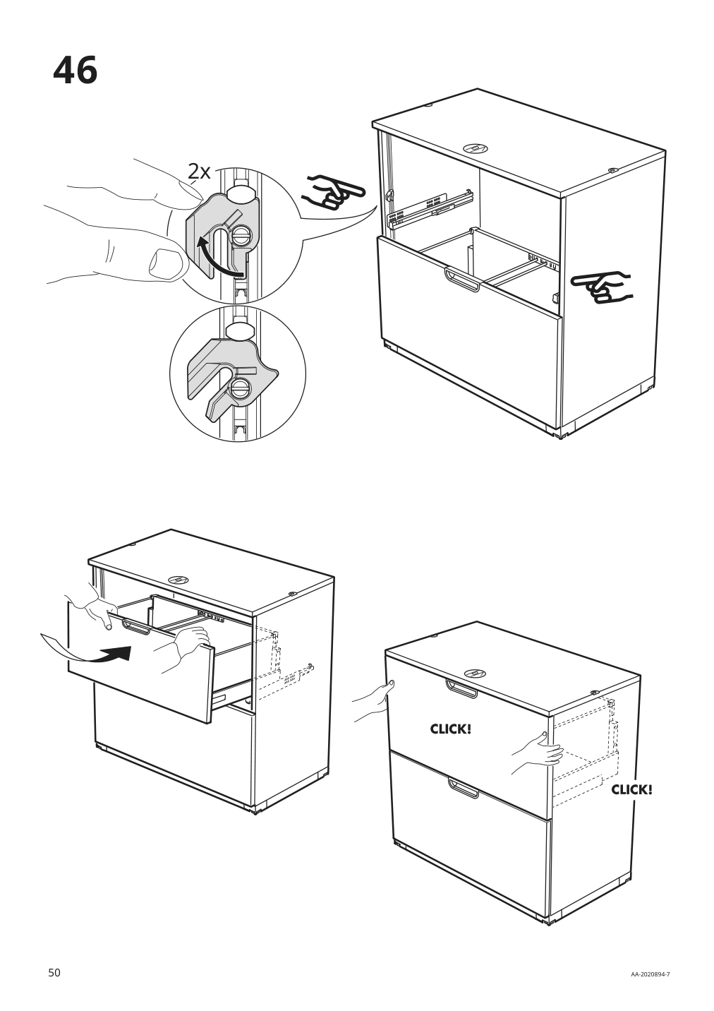 Assembly instructions for IKEA Galant drawer unit drop file storage white stained oak veneer | Page 50 - IKEA GALANT drawer unit/drop file storage 503.651.63