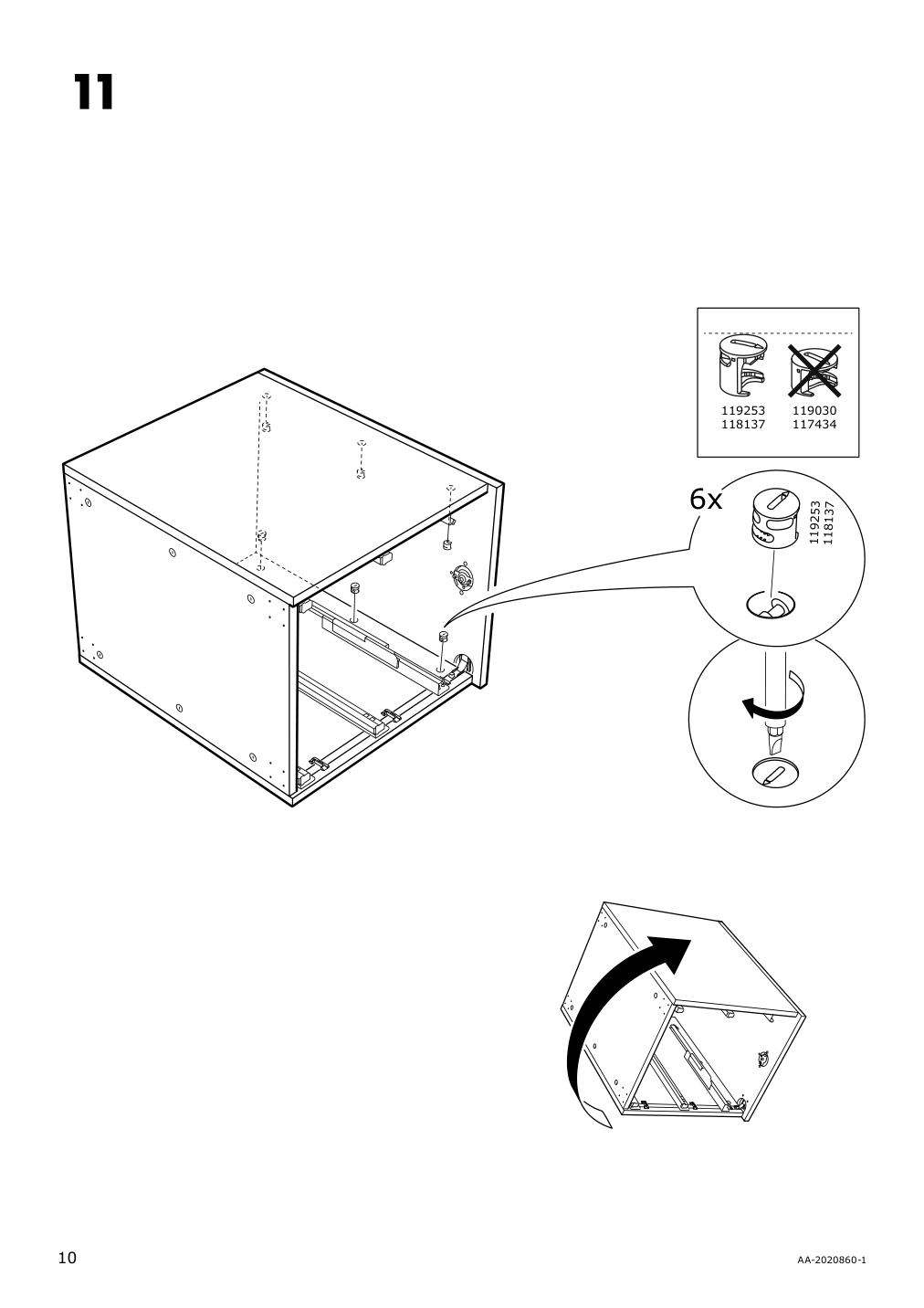 Assembly instructions for IKEA Galant drawer unit on casters white stained oak veneer | Page 10 - IKEA GALANT drawer unit on casters 803.651.52