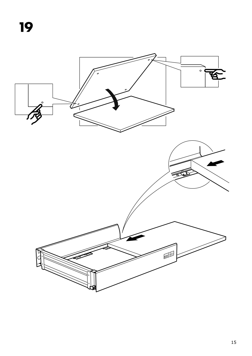 Assembly instructions for IKEA Galant drawer unit on casters white stained oak veneer | Page 15 - IKEA GALANT drawer unit on casters 803.651.52