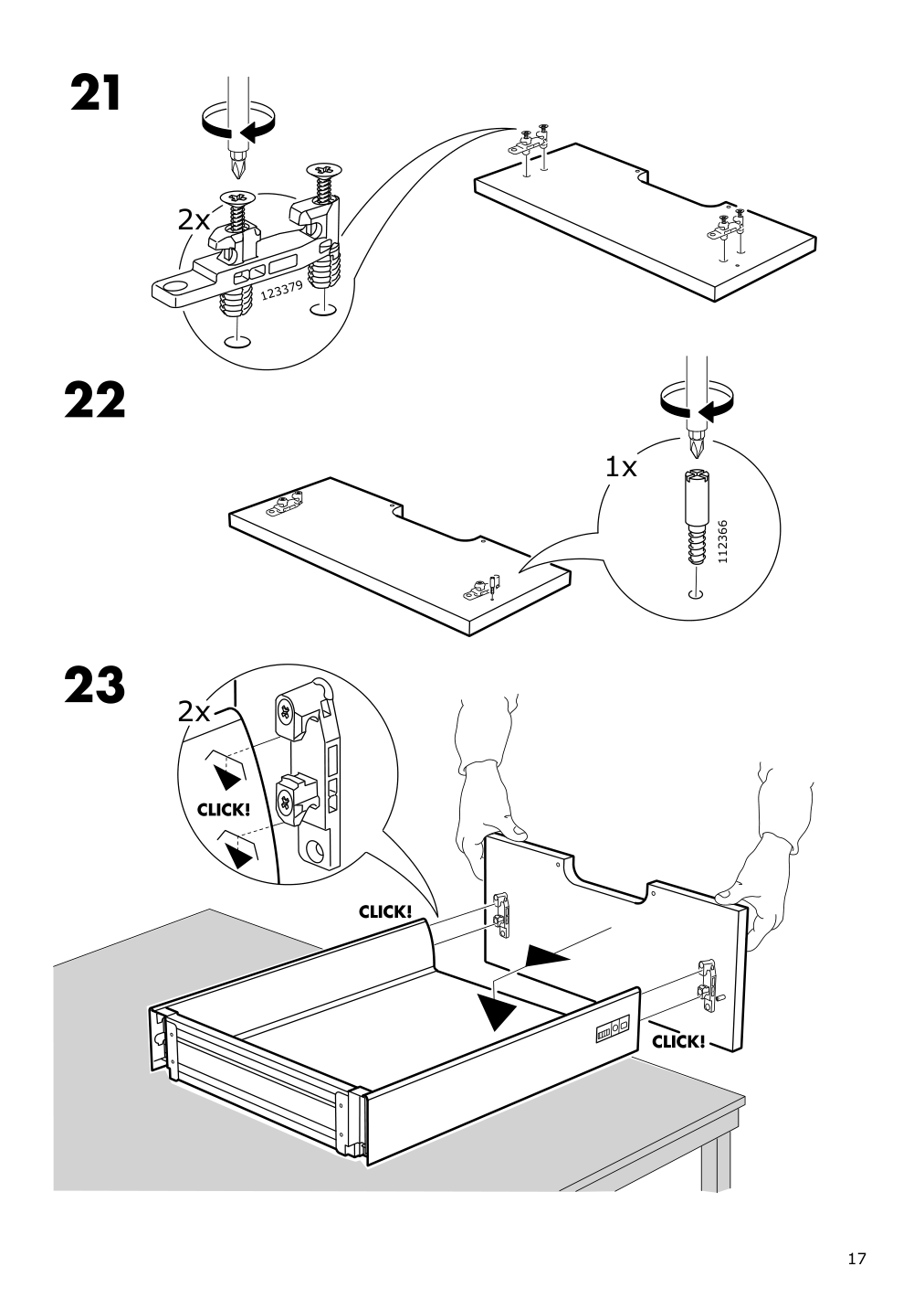 Assembly instructions for IKEA Galant drawer unit on casters white stained oak veneer | Page 17 - IKEA GALANT drawer unit on casters 803.651.52