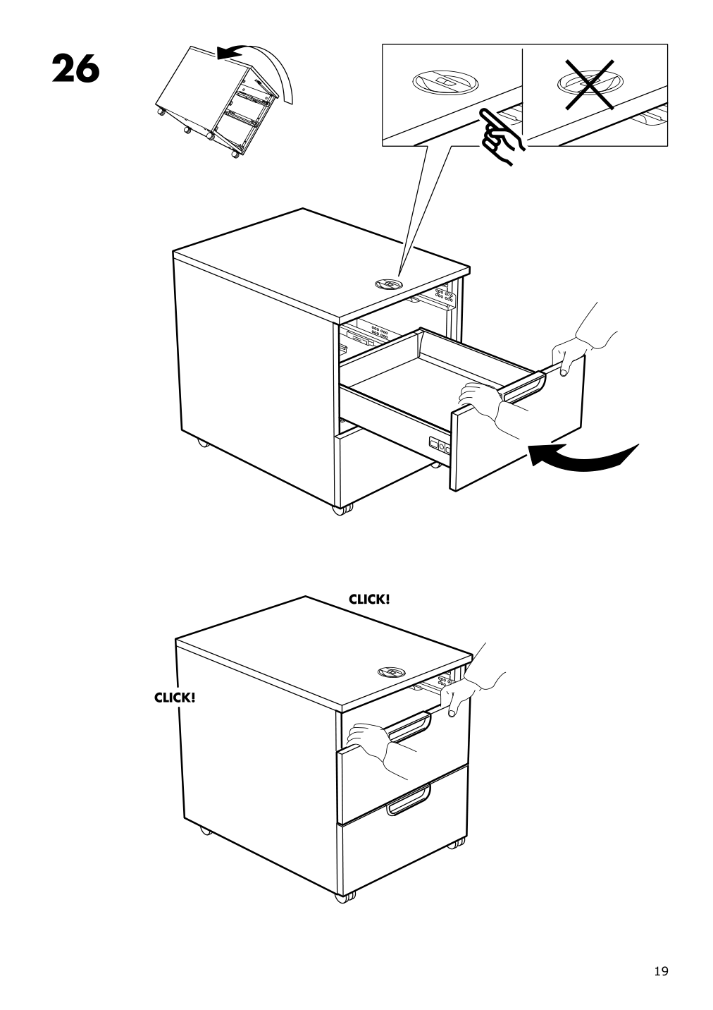 Assembly instructions for IKEA Galant drawer unit on casters white stained oak veneer | Page 19 - IKEA GALANT drawer unit on casters 803.651.52