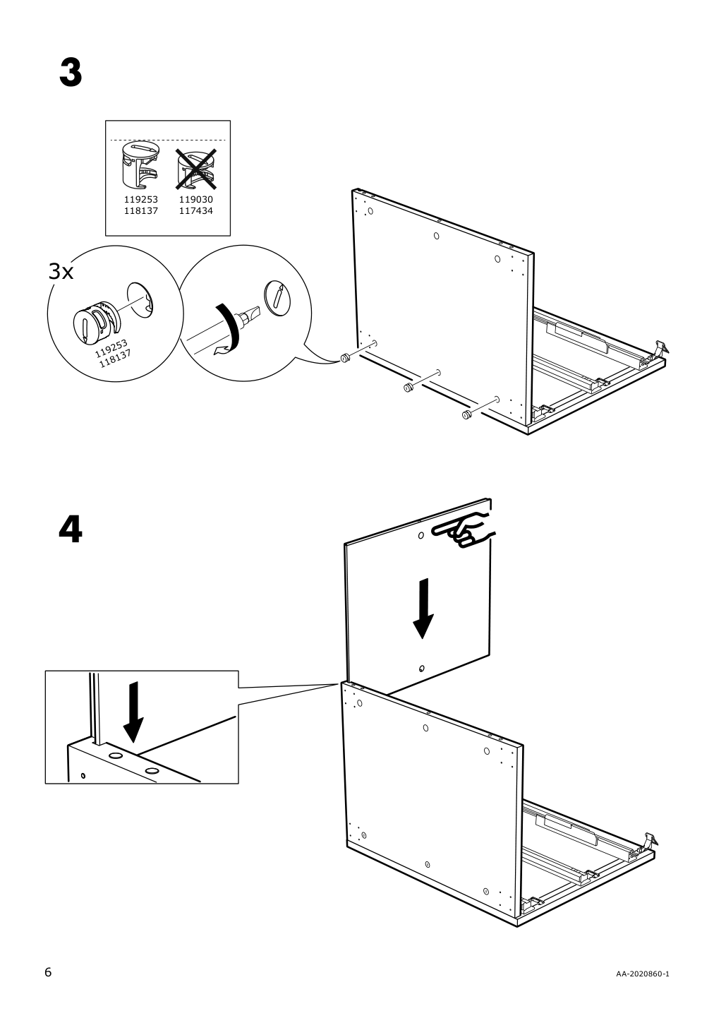 Assembly instructions for IKEA Galant drawer unit on casters white stained oak veneer | Page 6 - IKEA GALANT drawer unit on casters 803.651.52