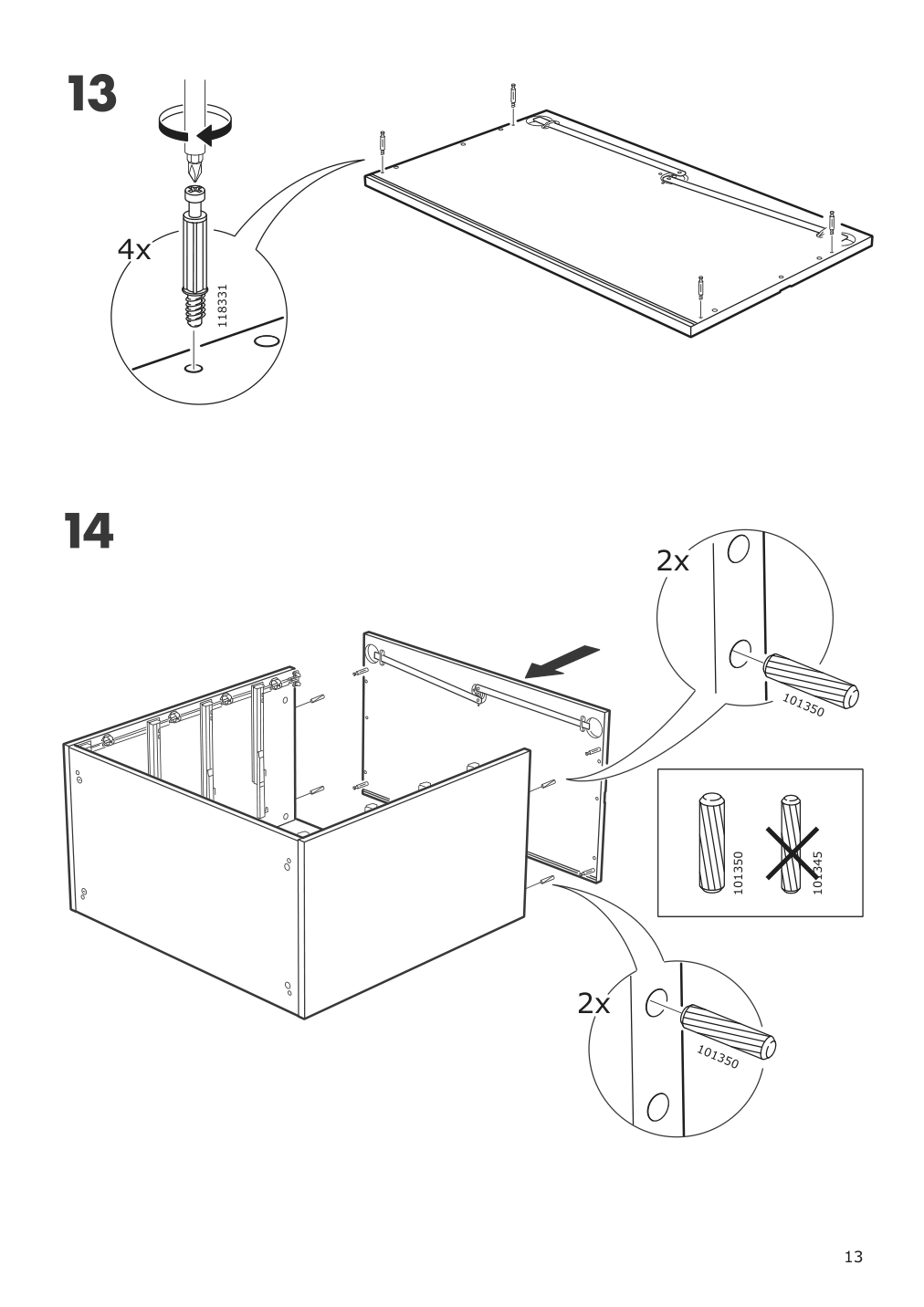 Assembly instructions for IKEA Galant drawer unit white stained oak veneer | Page 13 - IKEA GALANT drawer unit 703.651.57