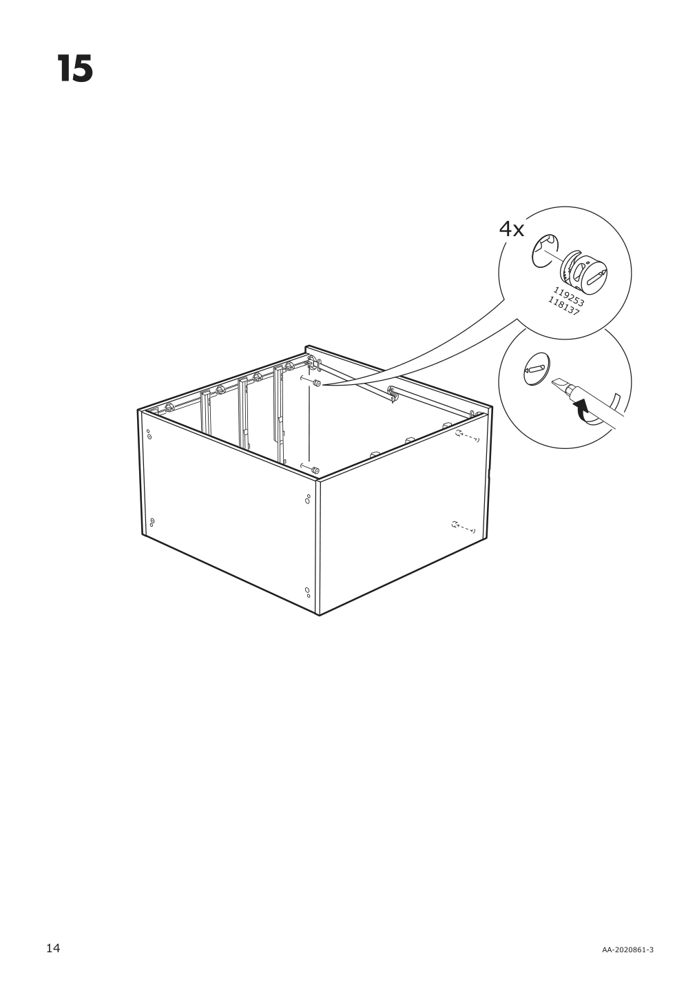 Assembly instructions for IKEA Galant drawer unit white stained oak veneer | Page 14 - IKEA GALANT drawer unit 703.651.57