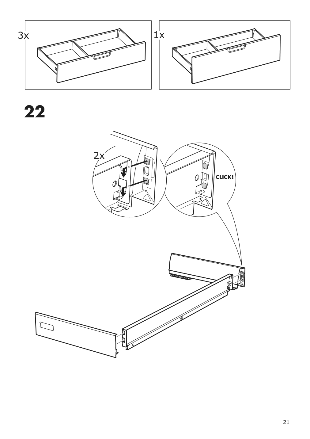 Assembly instructions for IKEA Galant drawer unit white stained oak veneer | Page 21 - IKEA GALANT drawer unit 703.651.57