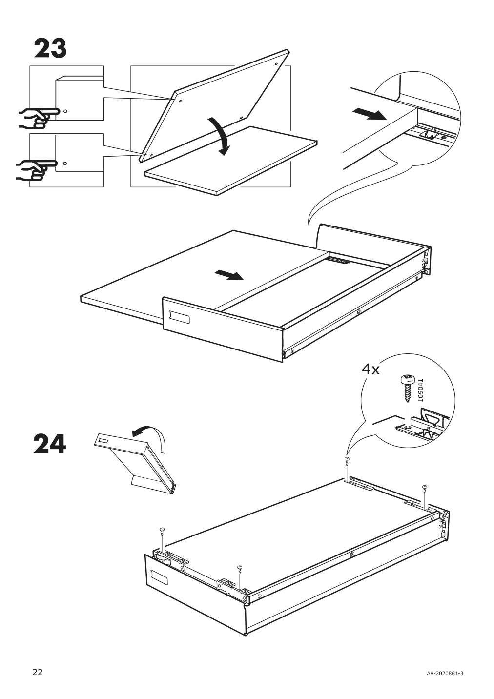 Assembly instructions for IKEA Galant drawer unit white stained oak veneer | Page 22 - IKEA GALANT drawer unit 703.651.57