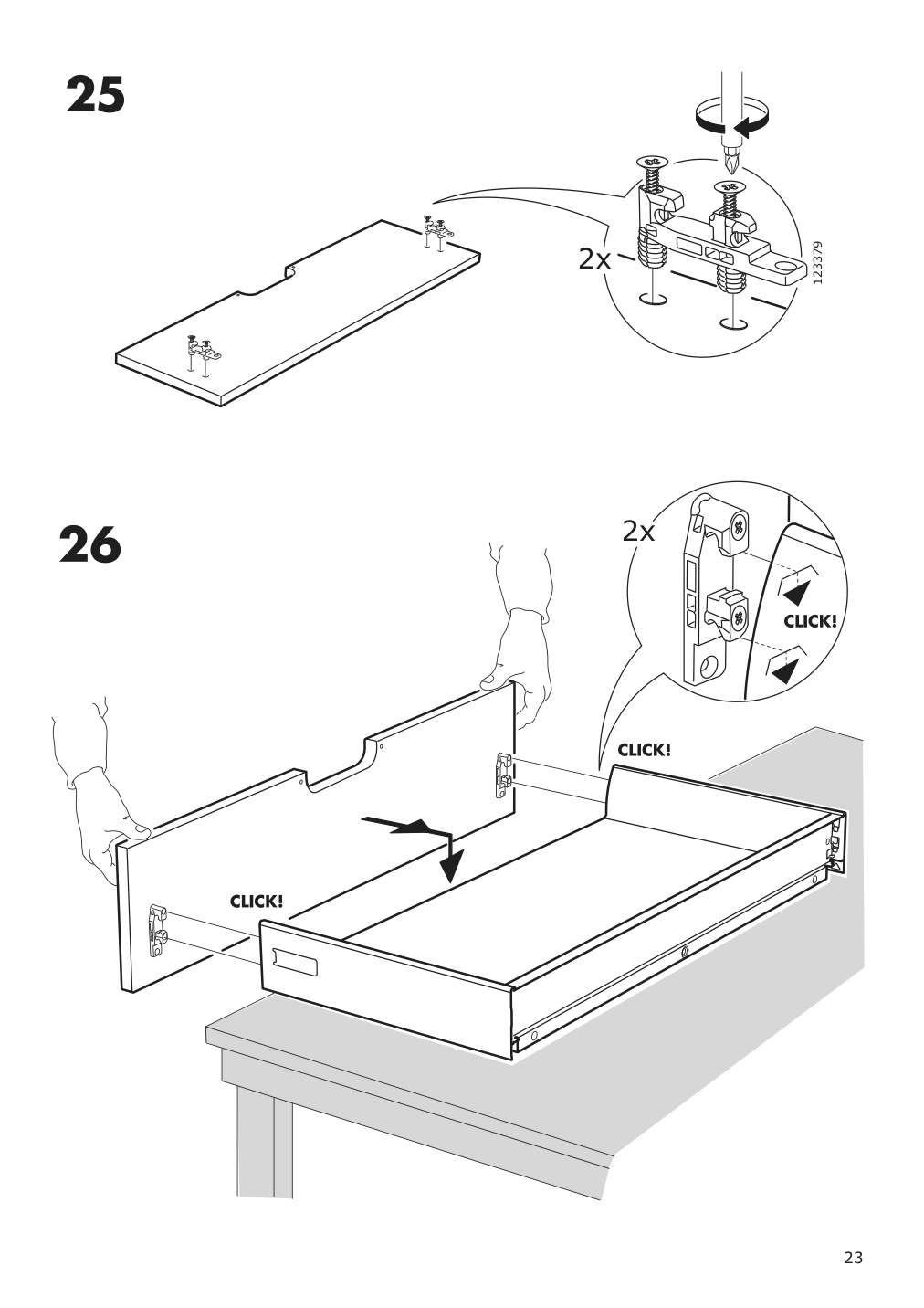 Assembly instructions for IKEA Galant drawer unit white stained oak veneer | Page 23 - IKEA GALANT drawer unit 703.651.57