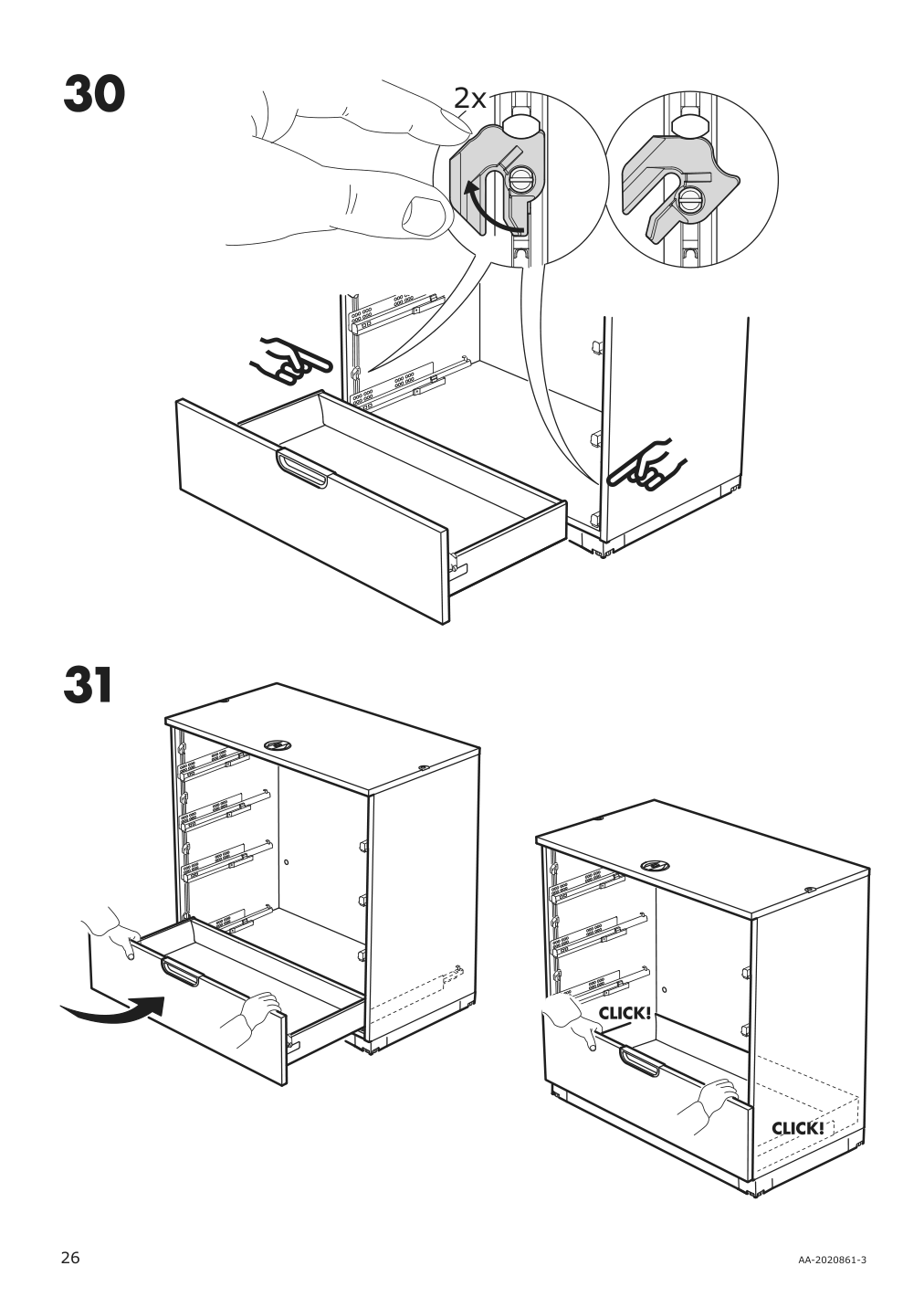 Assembly instructions for IKEA Galant drawer unit white stained oak veneer | Page 26 - IKEA GALANT drawer unit 703.651.57