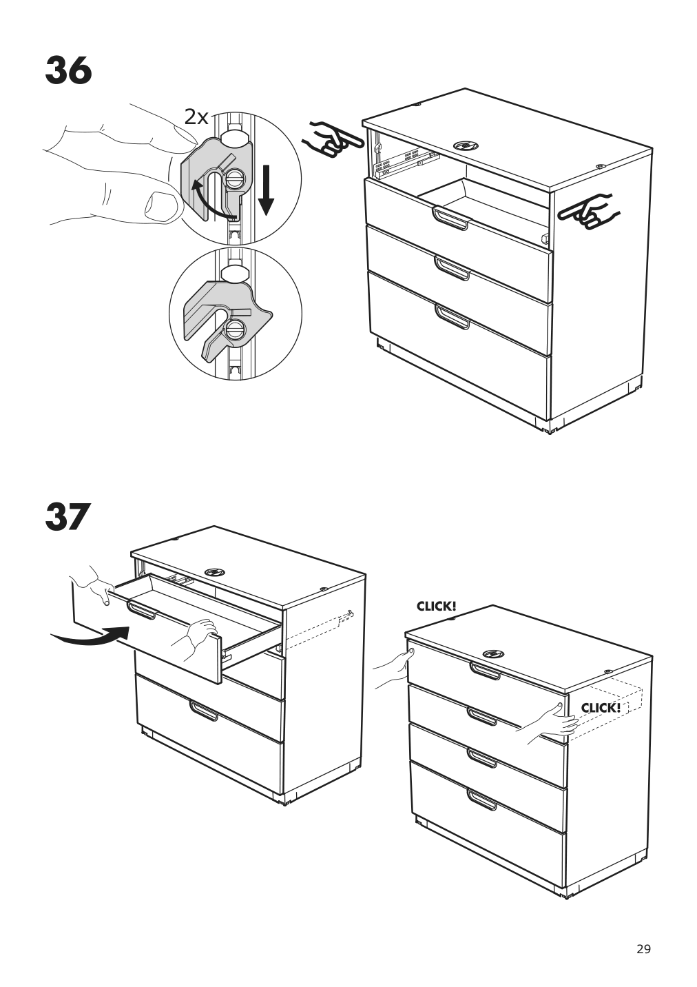 Assembly instructions for IKEA Galant drawer unit white stained oak veneer | Page 29 - IKEA GALANT drawer unit 703.651.57