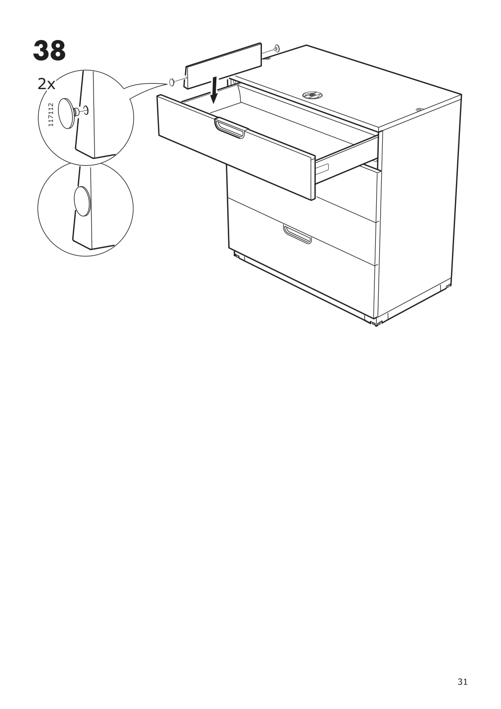 Assembly instructions for IKEA Galant drawer unit white stained oak veneer | Page 31 - IKEA GALANT drawer unit 703.651.57