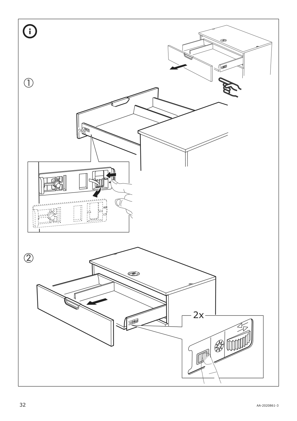 Assembly instructions for IKEA Galant drawer unit white stained oak veneer | Page 32 - IKEA GALANT drawer unit 703.651.57