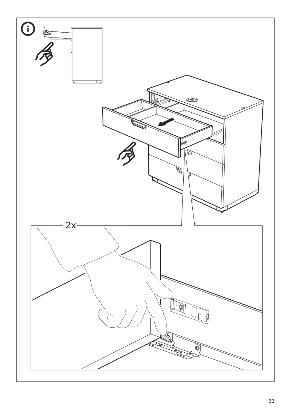 Assembly instructions for IKEA Galant drawer unit white stained oak veneer | Page 33 - IKEA GALANT drawer unit 703.651.57