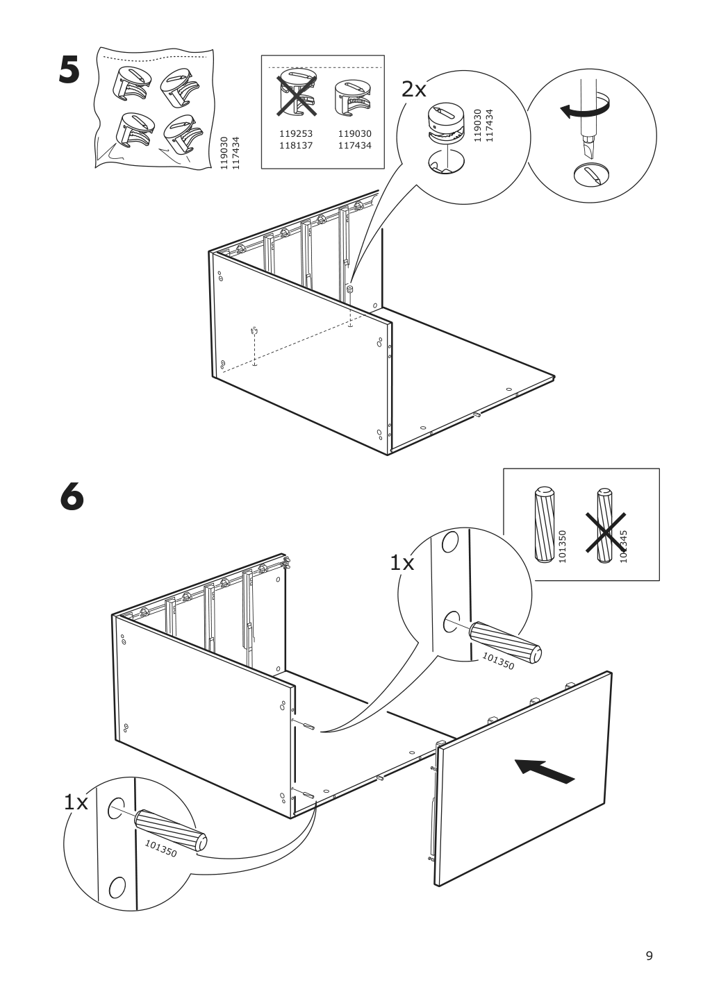 Assembly instructions for IKEA Galant drawer unit white stained oak veneer | Page 9 - IKEA GALANT drawer unit 703.651.57