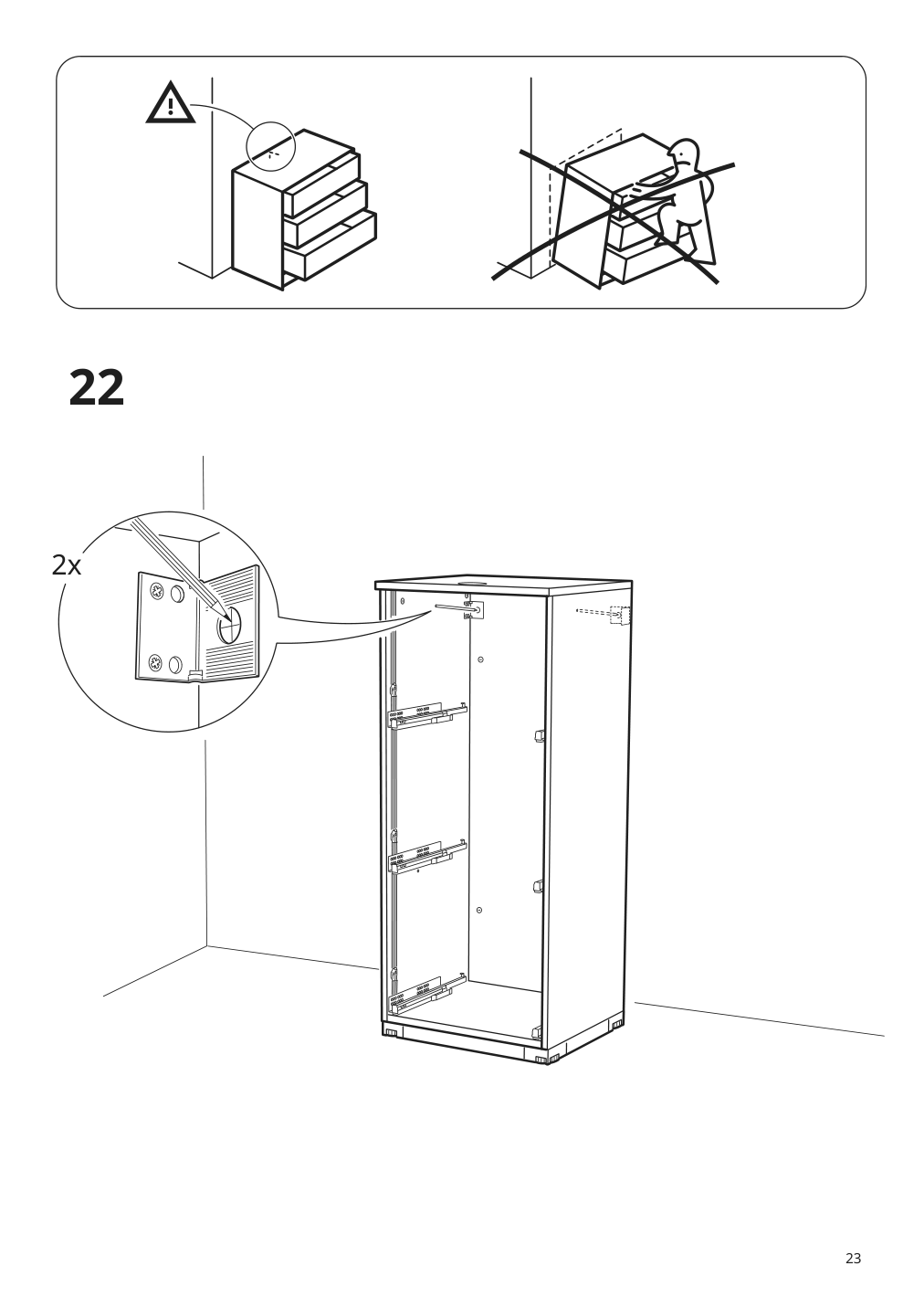 Assembly instructions for IKEA Galant file cabinet white stained oak veneer | Page 23 - IKEA GALANT storage combination with filing 893.040.98