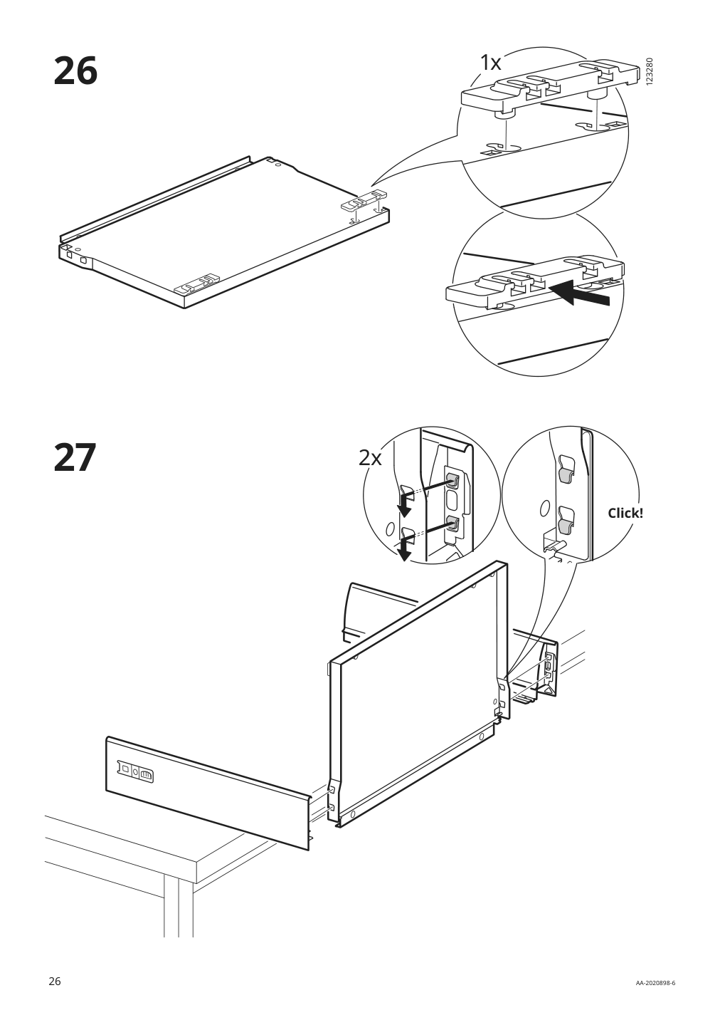 Assembly instructions for IKEA Galant file cabinet white stained oak veneer | Page 26 - IKEA GALANT file cabinet 303.651.78