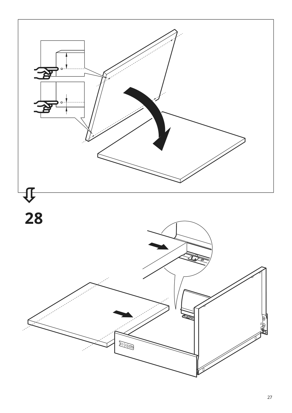 Assembly instructions for IKEA Galant file cabinet white stained oak veneer | Page 27 - IKEA GALANT storage combination with filing 893.040.98