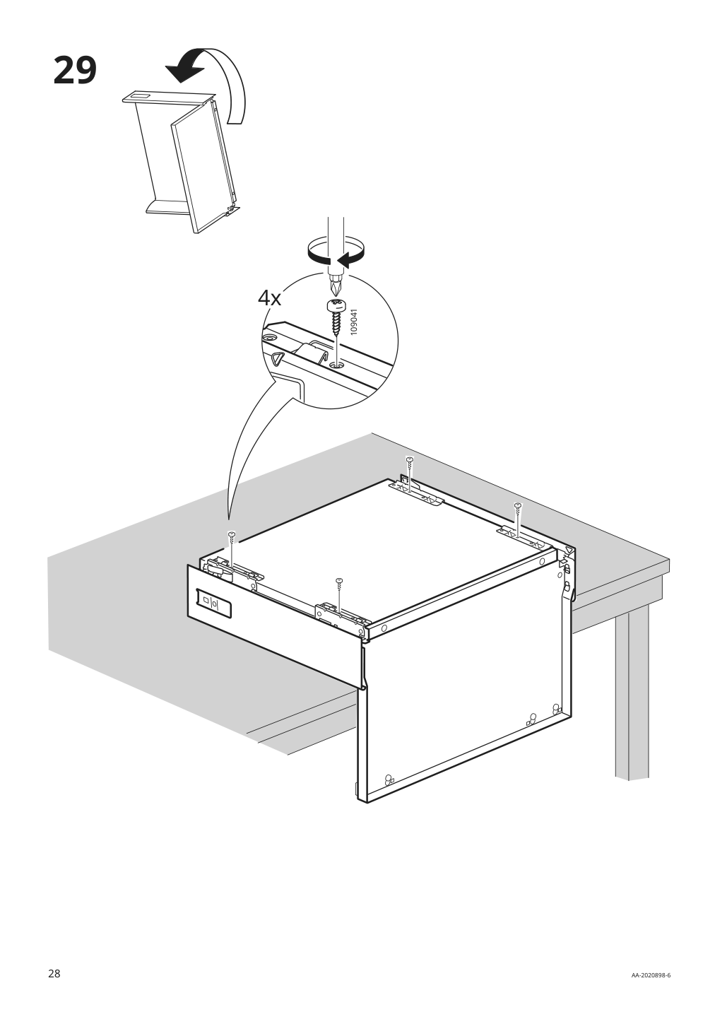 Assembly instructions for IKEA Galant file cabinet white stained oak veneer | Page 28 - IKEA GALANT file cabinet 303.651.78