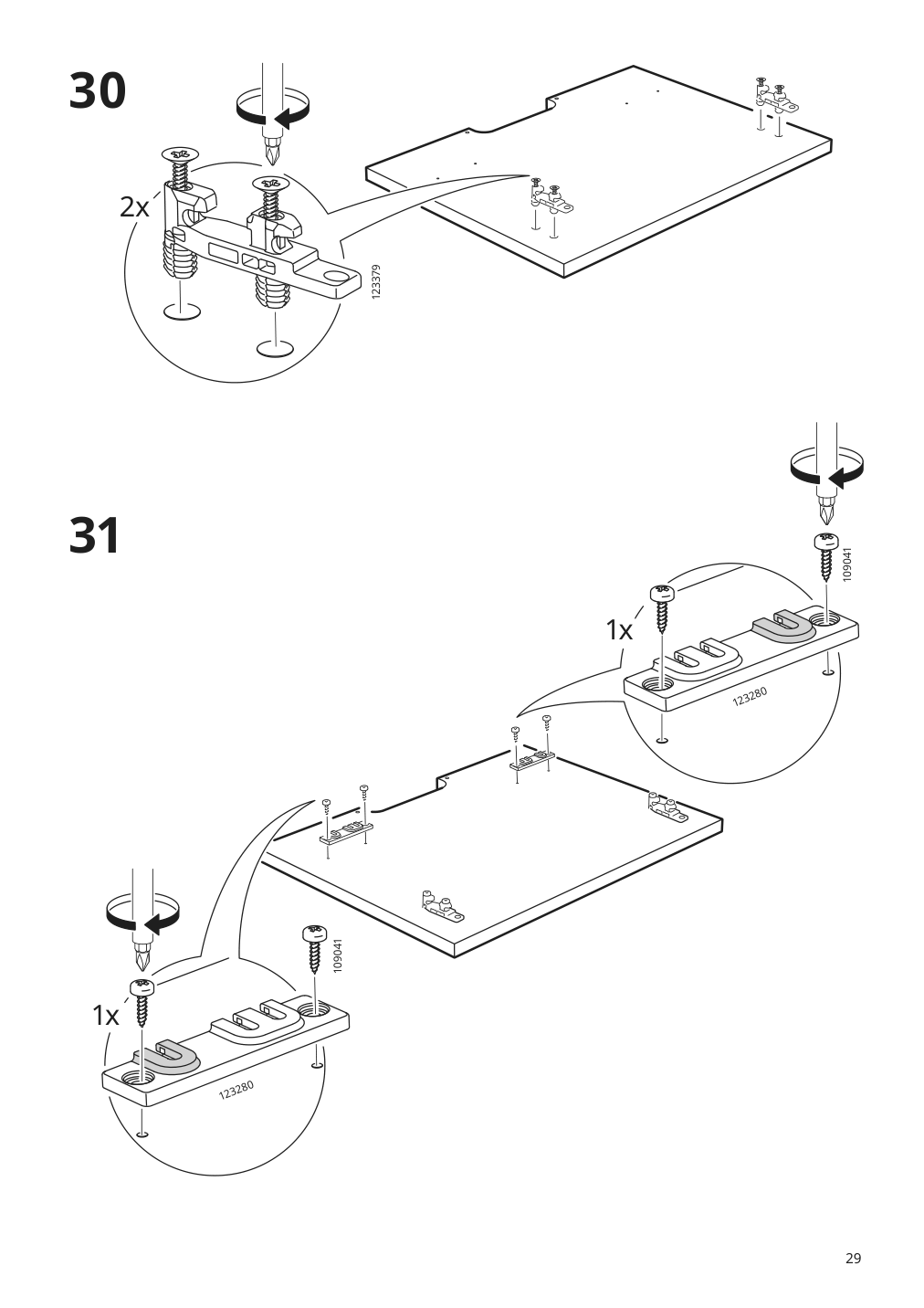 Assembly instructions for IKEA Galant file cabinet white stained oak veneer | Page 29 - IKEA GALANT file cabinet 303.651.78