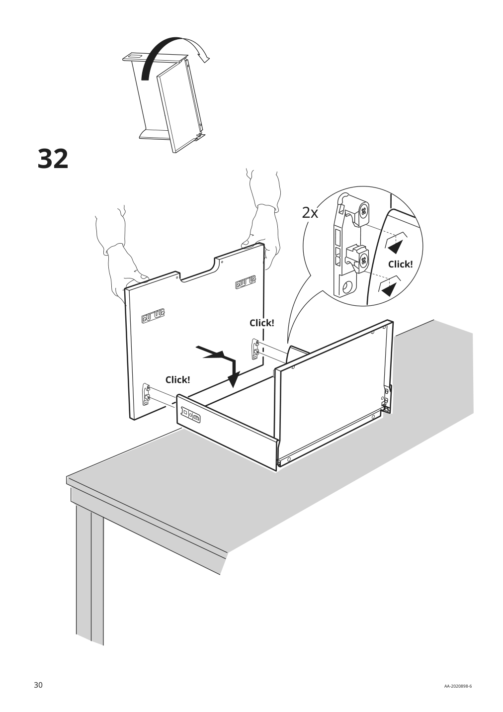 Assembly instructions for IKEA Galant file cabinet white stained oak veneer | Page 30 - IKEA GALANT file cabinet 303.651.78