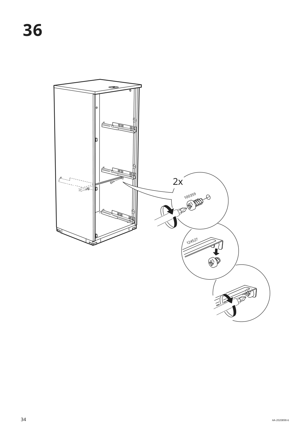 Assembly instructions for IKEA Galant file cabinet white stained oak veneer | Page 34 - IKEA GALANT storage combination with filing 893.040.98