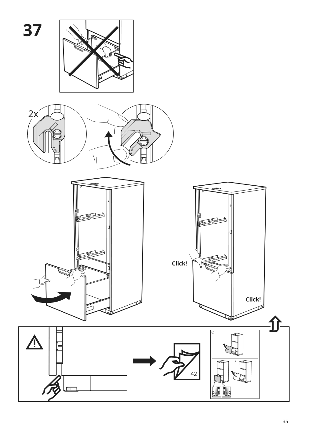 Assembly instructions for IKEA Galant file cabinet white stained oak veneer | Page 35 - IKEA GALANT storage combination with filing 893.040.98