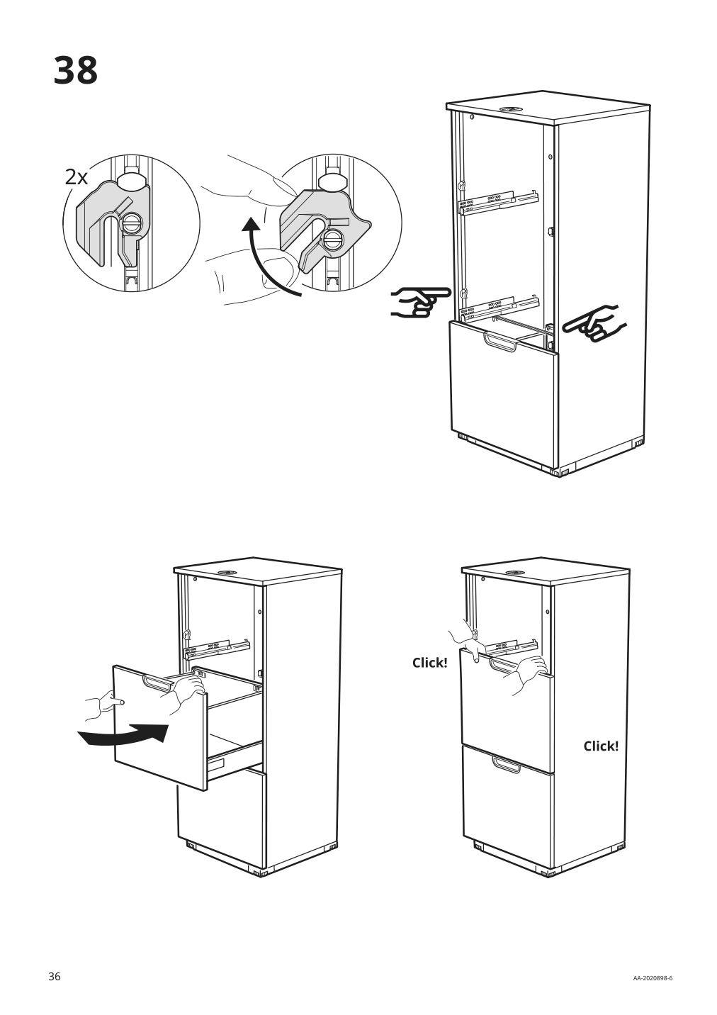 Assembly instructions for IKEA Galant file cabinet white stained oak veneer | Page 36 - IKEA GALANT storage combination with filing 893.040.98