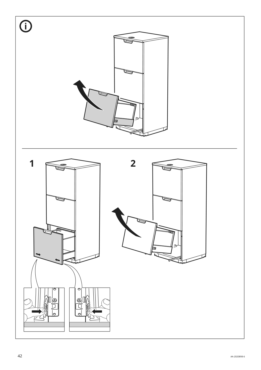 Assembly instructions for IKEA Galant file cabinet white stained oak veneer | Page 42 - IKEA GALANT file cabinet 303.651.78