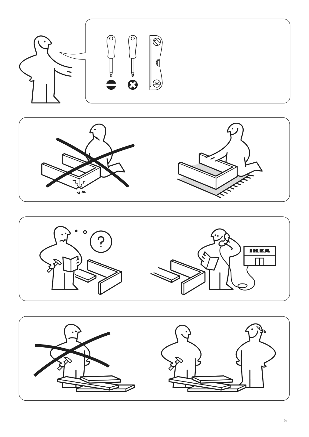 Assembly instructions for IKEA Galant file cabinet white stained oak veneer | Page 5 - IKEA GALANT storage combination with filing 893.040.98