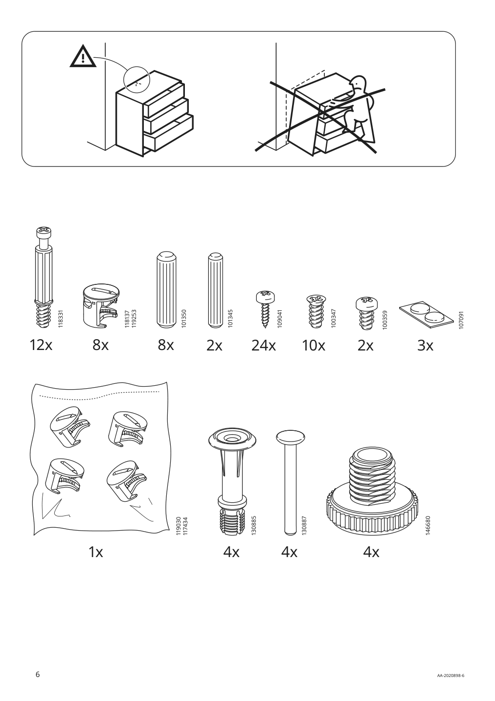 Assembly instructions for IKEA Galant file cabinet white stained oak veneer | Page 6 - IKEA GALANT storage combination with filing 893.040.98