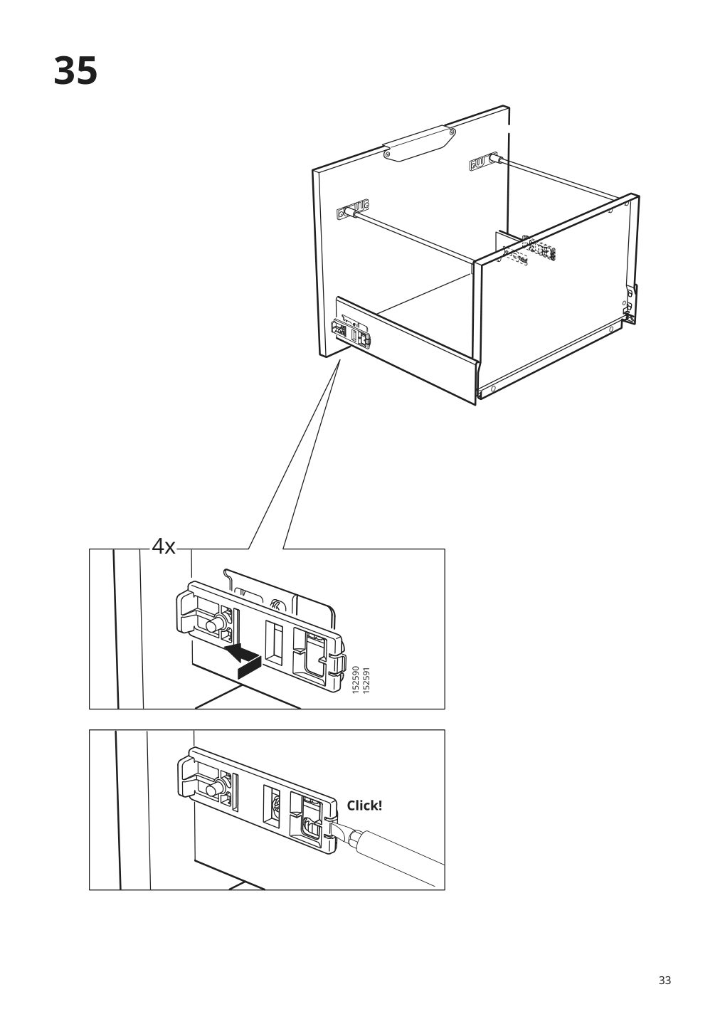 Assembly instructions for IKEA Galant file cabinet white | Page 33 - IKEA GALANT storage combination with filing 893.041.02